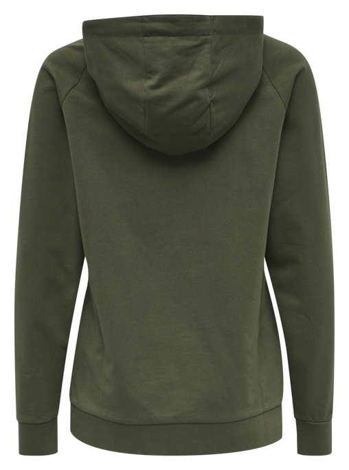 HUMMEL GO COTTON LOGO HOODIE WOMAN, GRAPE LEAF, packshot