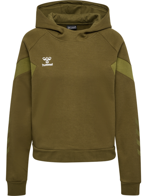 hmlTRAVEL SWEAT HOODIE WOMAN, MILITARY OLIVE, packshot