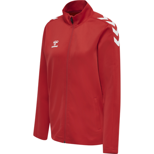 hmlCORE XK POLY ZIP SWEAT WOMAN, TRUE RED, packshot