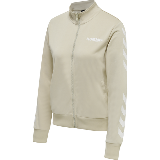 hmlLEGACY POLY WOMAN ZIP JACKET, PUMICE STONE, packshot