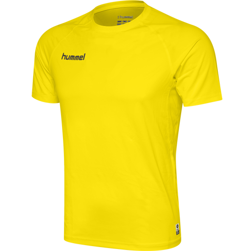 HUMMEL FIRST PERFORMANCE JERSEY S/S, BLAZING YELLOW, packshot