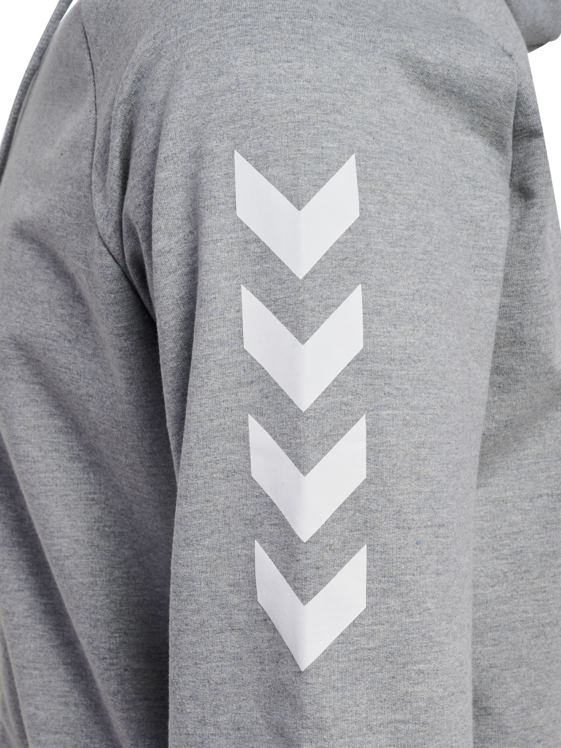 HUMMEL GO COTTON ZIP HOODIE, GREY MELANGE, packshot