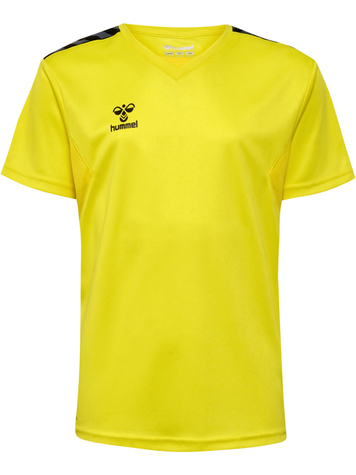 hmlAUTHENTIC PL JERSEY S/S KIDS, BLAZING YELLOW, packshot
