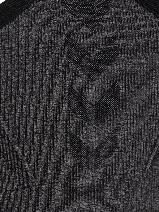 hmlCI SEAMLESS SCRUNCH SPORTS BRA, BLACK MELANGE hmlCI SEAMLESS SCRUNCH SPORTS BRA, BLACK MELANGE, packshot