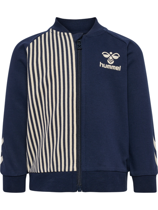 hmlSTRIPY ZIP JACKET, BLACK IRIS hmlSTRIPY ZIP JACKET, BLACK IRIS, packshot