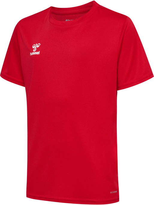 hmlESSENTIAL JERSEY S/S KIDS, TRUE RED, packshot