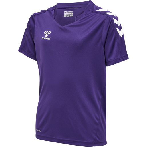 hmlCORE XK POLY JERSEY S/S KIDS, ACAI/WHITE, packshot