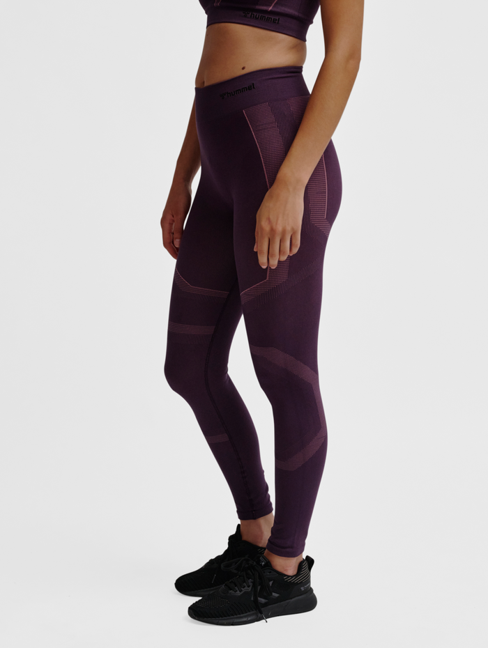 hmlMT POWER SEAMLESS MW TIGHTS, PLUM PERFECT, model