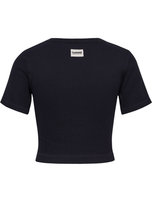 hmlPULSE SEAMLESS RIB W T-SHIRT S/S, BLACK, packshot