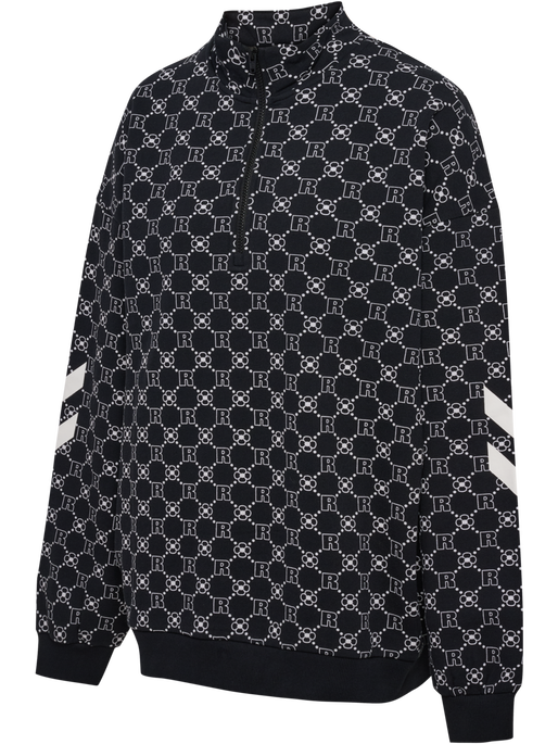 hmlOVERSIZED HALFZIP DBU ROTATE, BLACK hmlOVERSIZED HALFZIP DBU ROTATE, BLACK, packshot