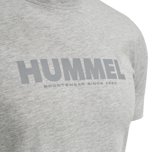 hmlLEGACY T-SHIRT, GREY MELANGE, packshot