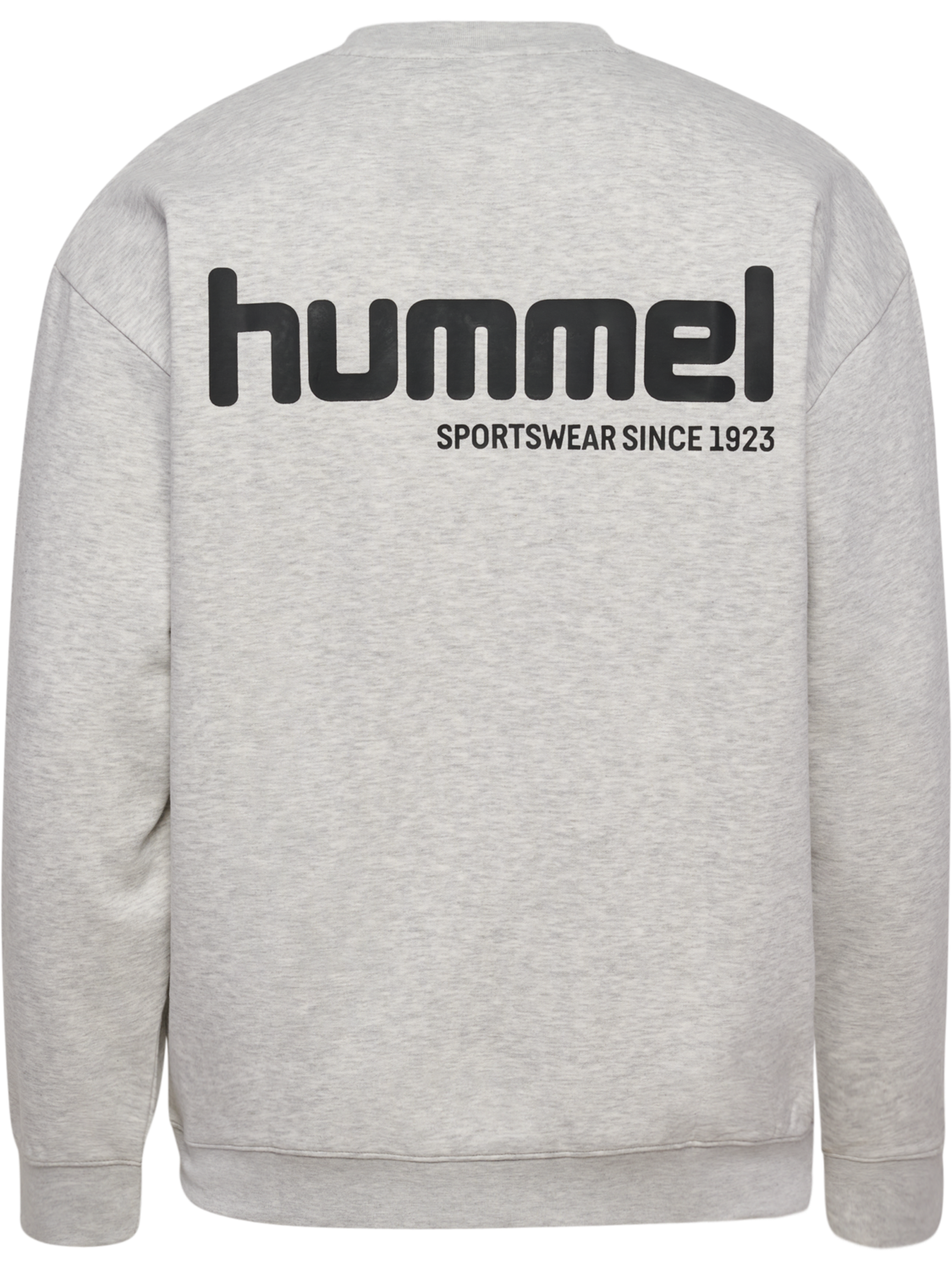 hmlKEEPER GRAPHIC CREWNECK, LIGHT GREY MELANGE, packshot