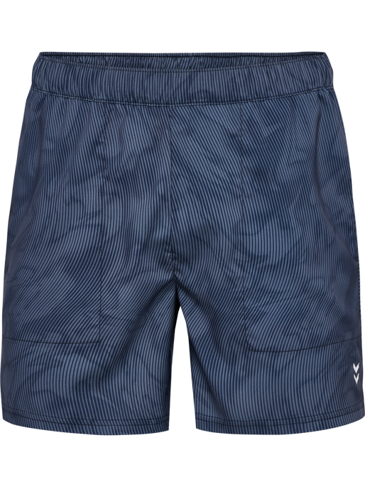 hmlPULSE AOP WORKOUT SHORTS SET, BLUE MIRAGE/DRESS BLUE, packshot