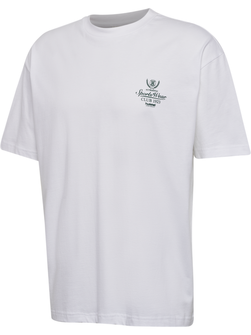 hmlLOOSE TEE S/S CLUB SPORTSWEAR, WHITE/DARK GREEN hmlLOOSE TEE S/S CLUB SPORTSWEAR, WHITE/DARK GREEN, packshot