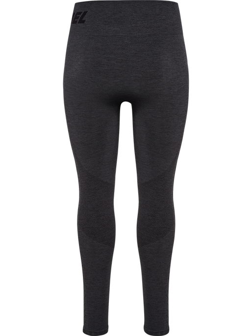 hmlTE CURVE SEAMLESS MW TIGHTS, BLACK MELANGE, packshot