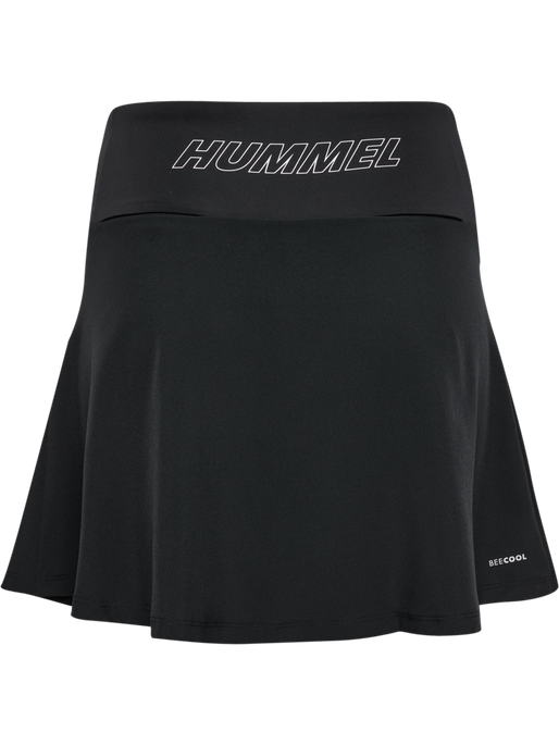 hmlCOURT MID WAIST POCKET SKIRT W, BLACK, packshot