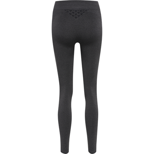 hmlCI SEAMLESS MID WAIST TIGHTS, BLACK MELANGE hmlCI SEAMLESS MID WAIST TIGHTS, BLACK MELANGE, packshot