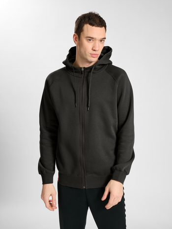 hmlRED HEAVY ZIP HOODIE, RAVEN, model