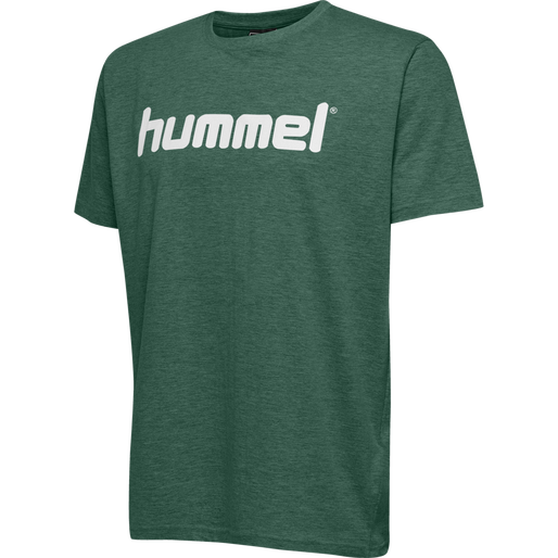 HUMMEL GO KIDS COTTON LOGO T-SHIRT S/S, EVERGREEN, packshot