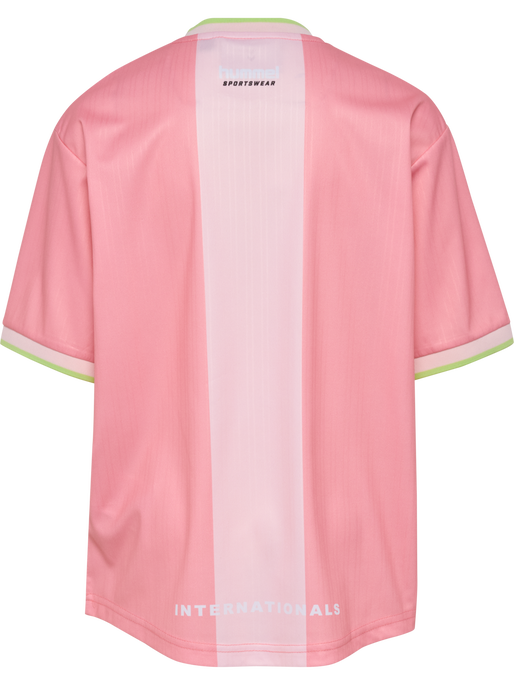 hmlJR LOOSE BALL  JERSEY S/S SET, PEONY, packshot