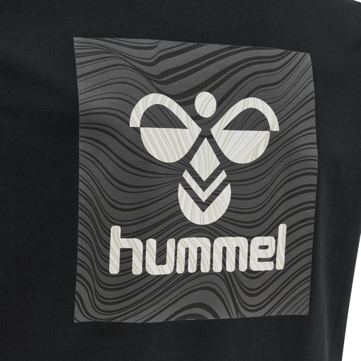 hmlOFFGRID TEE S/S KIDS, JET BLACK/FORGED IRON, packshot