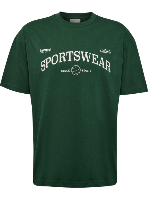 hmlLOOSE TEE S/S CLUB SPORTSWEAR, DARK GREEN hmlLOOSE TEE S/S CLUB SPORTSWEAR, DARK GREEN, packshot
