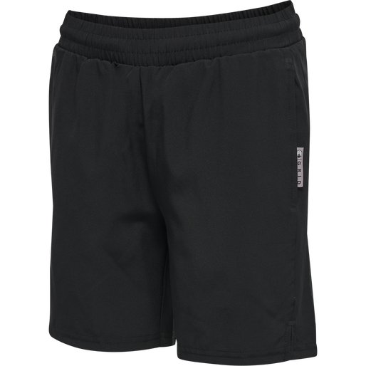 hmlMOVE GRID WOVEN SHORTS KIDS, BLACK, packshot