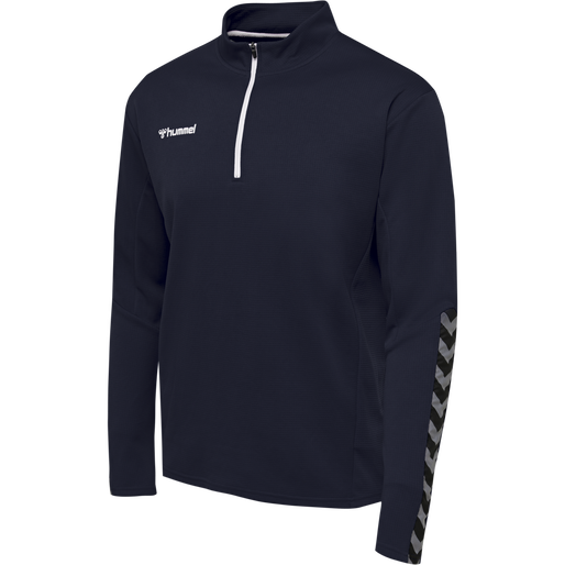 hmlAUTHENTIC HALF ZIP SWEATSHIRT, MARINE, packshot