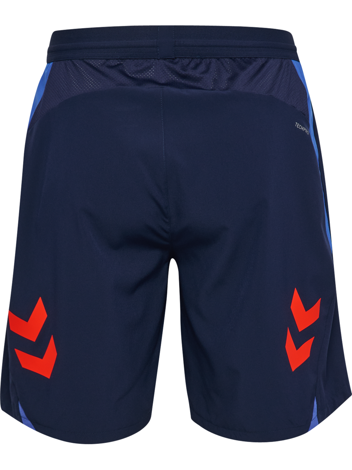 hmlBLAZE26 PRO TRAINING SHORTS, MARINE/CHERRY TOMATO, packshot