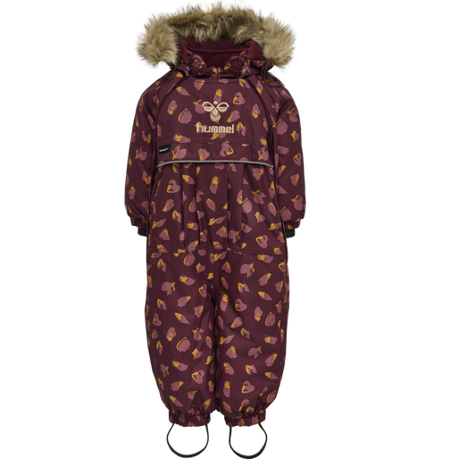 hmlMOON TEX SNOWSUIT, WINDSOR WINE, packshot