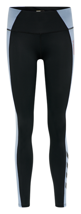 hmlINES MID WAIST TIGHTS, BLACK, packshot