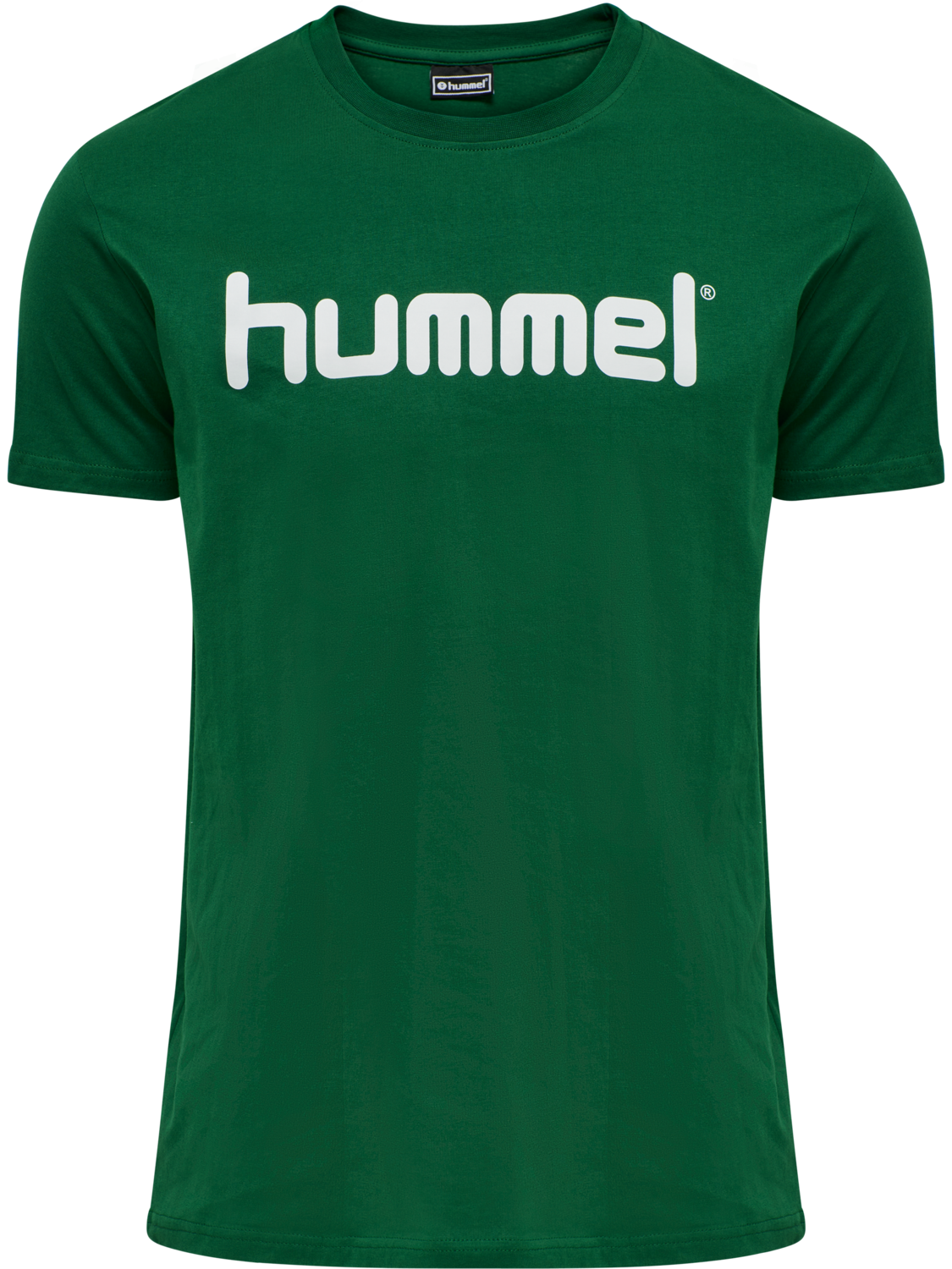 HUMMEL GO COTTON LOGO T-SHIRT S/S, EVERGREEN, packshot