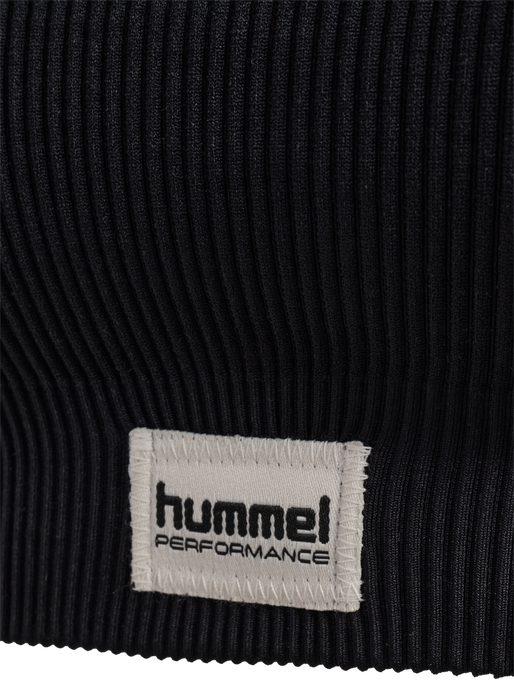 hmlPULSE SEAMLESS RIB BRA, BLACK hmlPULSE SEAMLESS RIB BRA, BLACK, packshot