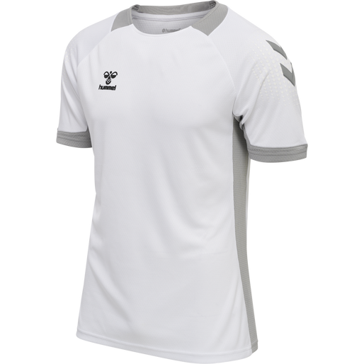 hmlLEAD S/S POLY JERSEY, WHITE hmlLEAD S/S POLY JERSEY, WHITE, packshot