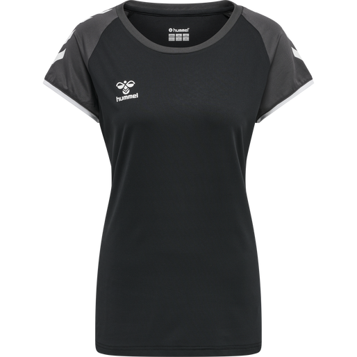 hmlCORE VOLLEY STRETCH TEE WO, BLACK, packshot