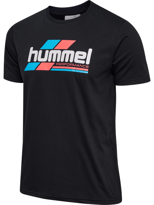 hmlPULSE GRAPHIC T-SHIRT S/S, BLACK/WHITE, packshot