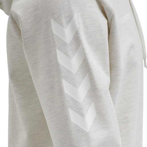 HUMMEL GO COTTON HOODIE, EGRET MELANGE, packshot