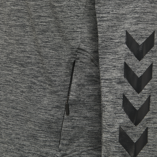 hmlASTON HOODIE, DARK GREY MELANGE, packshot