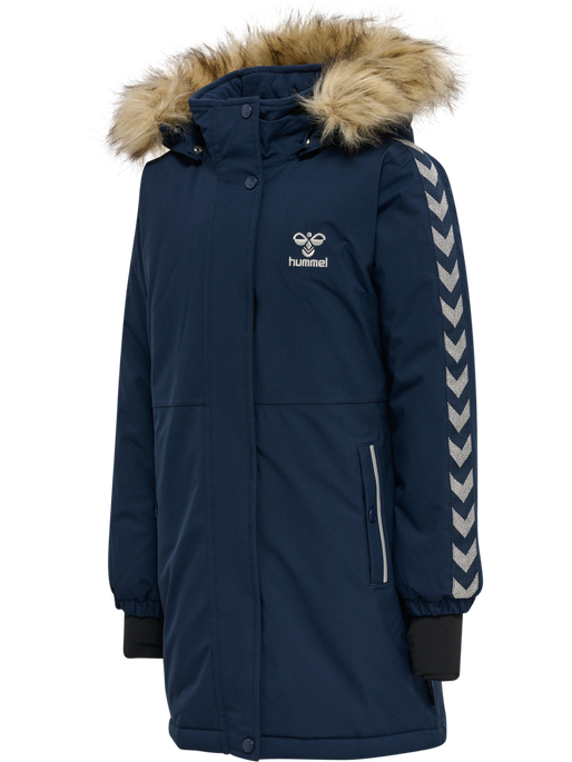 hmlLEAF TEX COAT, BLACK IRIS hmlLEAF TEX COAT, BLACK IRIS, packshot