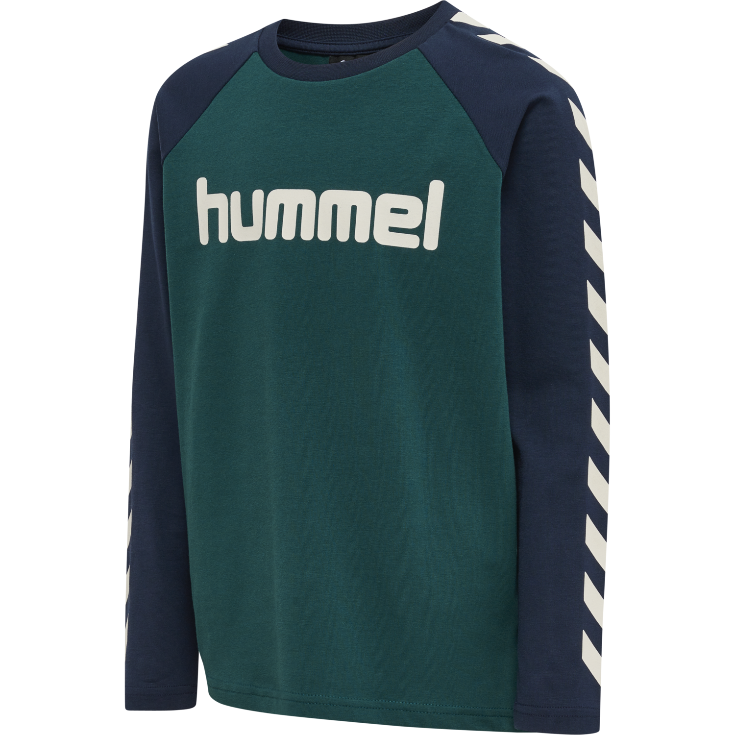 hmlBOYS T-SHIRT L/S, DEEP TEAL, packshot