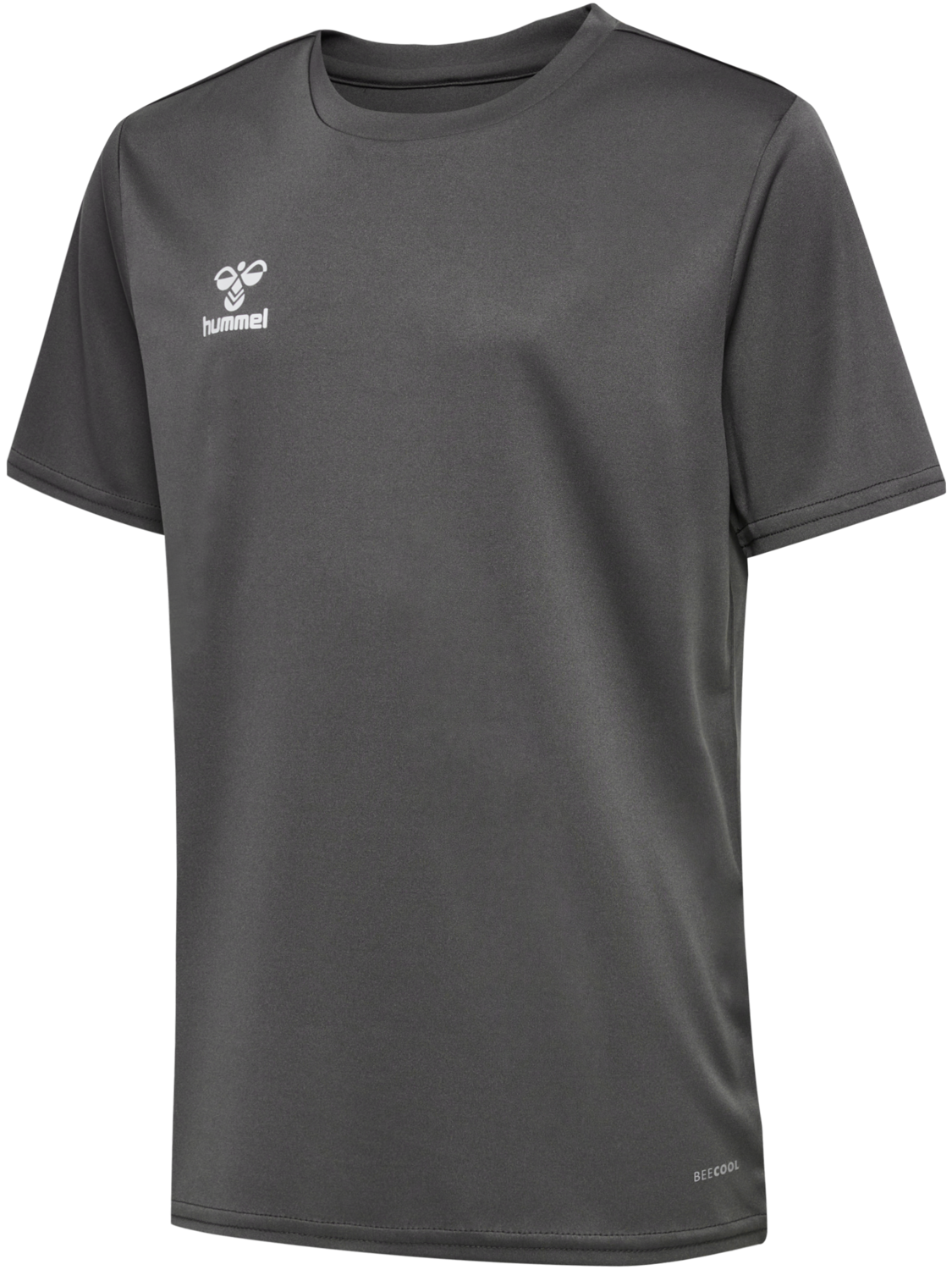 hmlESSENTIAL JERSEY S/S KIDS, STEEL GRAY, packshot