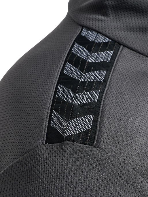 hmlAUTHENTIC HALF ZIP SWEAT, ASPHALT, packshot