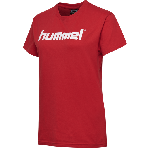 HMLGO COTTON LOGO T-SHIRT WOMAN S/S, TRUE RED, packshot