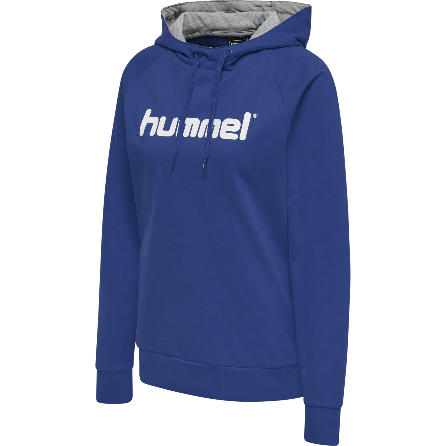 HUMMEL GO COTTON LOGO HOODIE WOMAN, TRUE BLUE, packshot