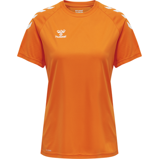 hmlCORE XK CORE POLY TEE  S/S WOMAN, ORANGE TIGER, packshot