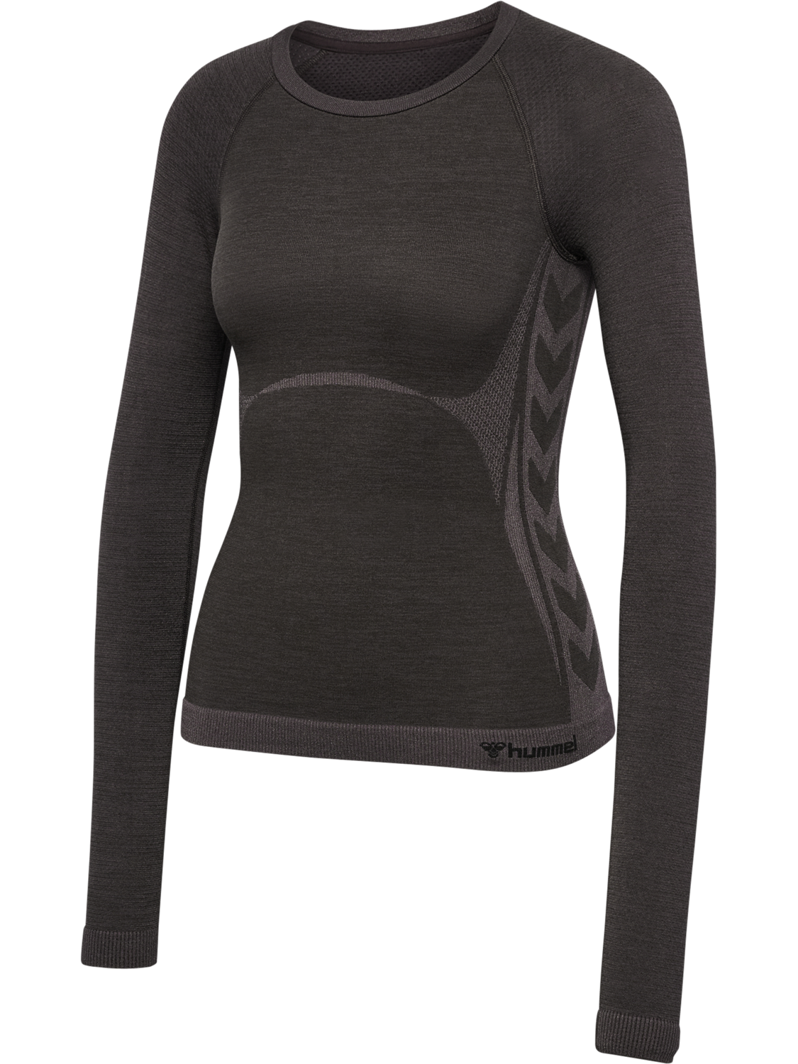 hmlCLEA SEAMLESS TIGHT T-SHIRT L/S, SHALE, packshot