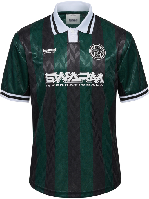 hmlLOOSE FOOTBALL JERSEY S/S, PONDEROSA PINE, packshot
