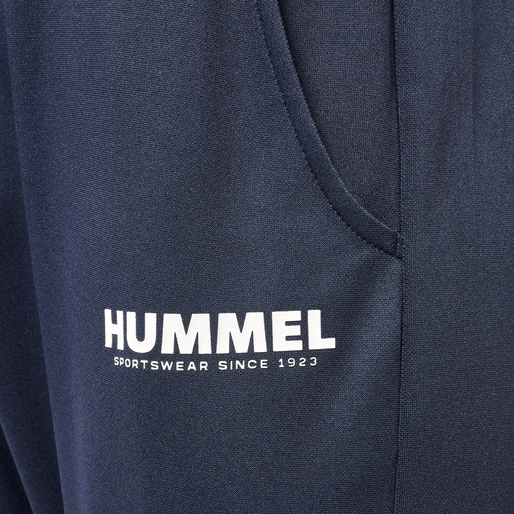 hmlLEGACY POLY TAPERED PANTS, BLUE NIGHTS/WHITE, packshot