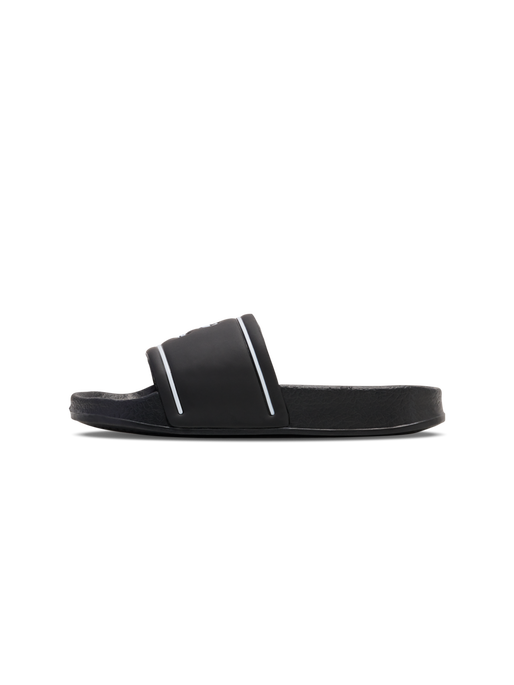 POOL SLIDE JR , BLACK/WHITE, packshot