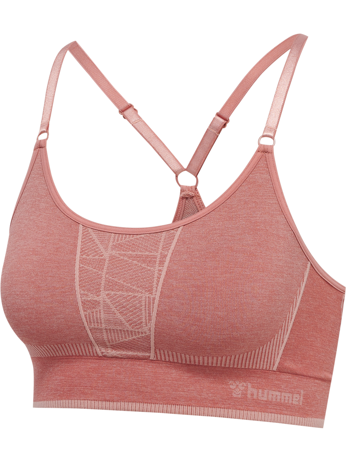 hmlMT ENERGY SEAMLESS SPORTS TOP, WITHERED ROSE/ROSE TAN MELANGE, packshot